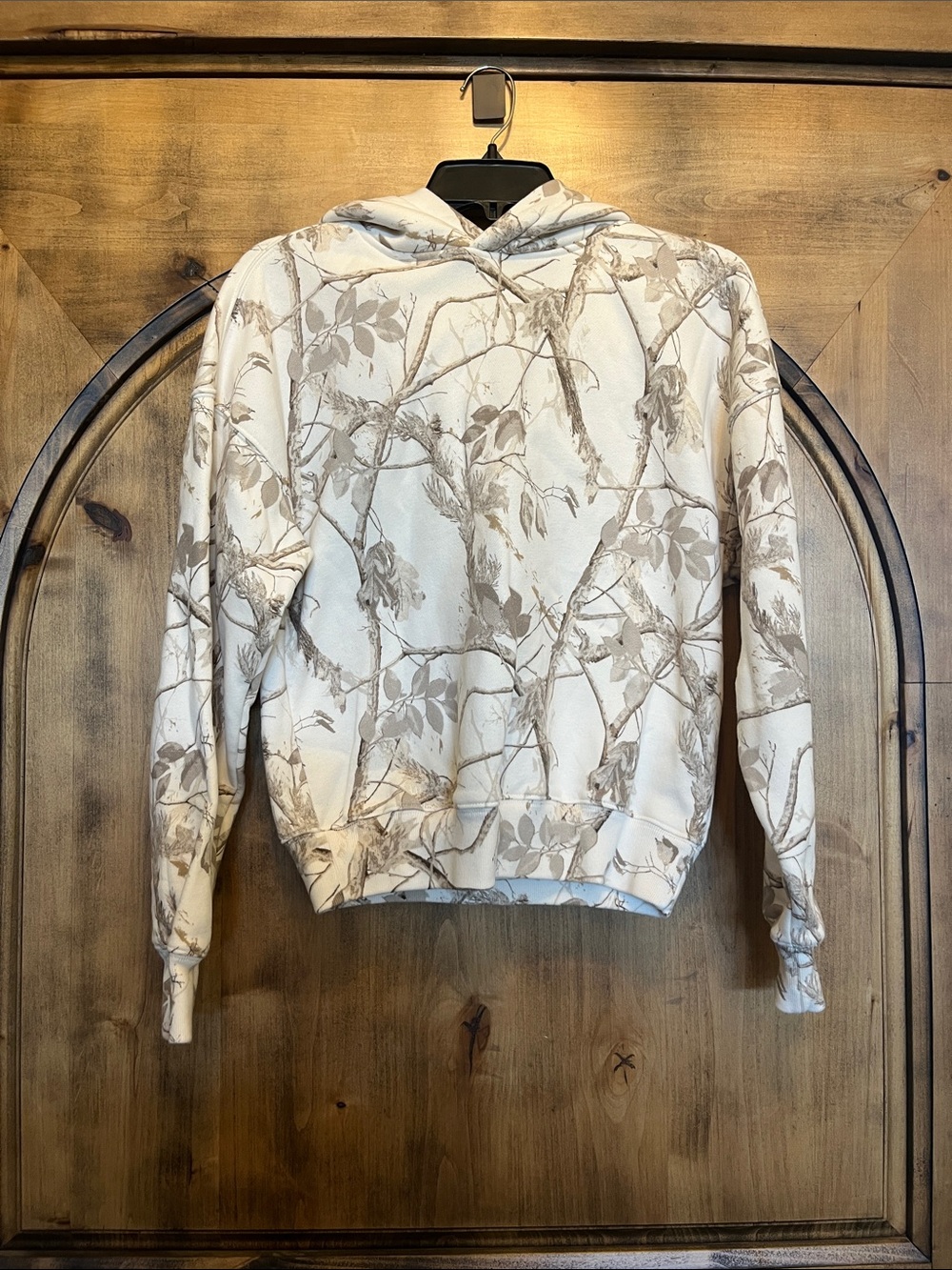Abercrombie & Fitch Cream Hoodie with Beige Branch Print